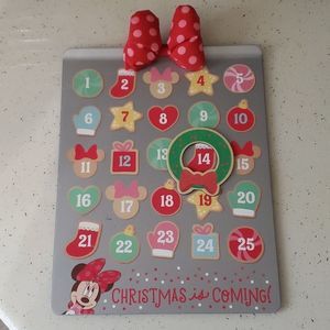 Minnie Mouse Hallmark Christmas is coming countdown backing